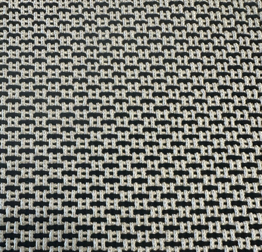 Black & White Cotton Poly Heavy weaved Upholstery Fabric, Cut to Order