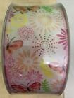 Members Mark -NEW Butterfly & Floral Spring Easter Wired Ribbon Member's Mark 2.5" X 50 Yards