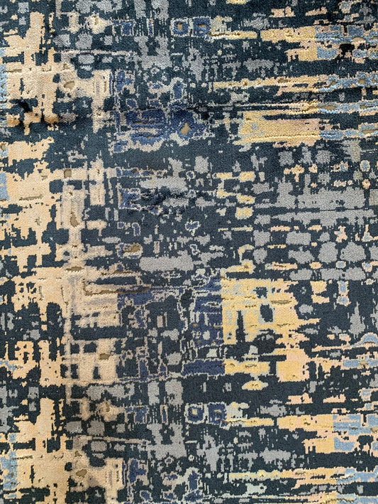 Blue, Cream upholstery Velvet - 2 pieces (size in desc)